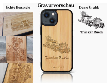 INDIVIDUELL iPhone 14 Bambus-Kunststoff